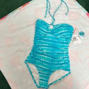 Women’s Michael Kors, one piece, bathing suit, aqua color, size 8, NWT